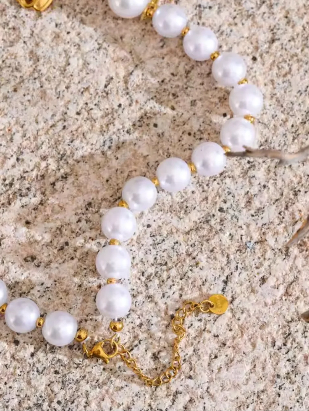 Gold Turtle Pearl Sea Life Charm Necklace